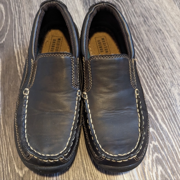 Boy's Brown Leather Loafers - Size 3 - Madison Ave. - Picture 2 of 5